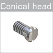 99-025XX Conical head screws minus head
