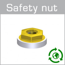 93-02525 Safety nut M1.2 gold plated 